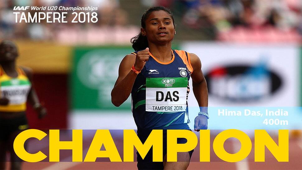 IAAF વર્લ્ડ અંડર-20 એથલેટિક્સ ચેમ્પિયનશિપમાં હિમા દાસે ગોલ્ડ જીતી રચ્યો ઇતિહાસ IAAF વર્લ્ડ અંડર-20 એથલેટિક્સ ચેમ્પિયનશિપમાં હિમા દાસે ગોલ્ડ જીતી રચ્યો ઇતિહાસ