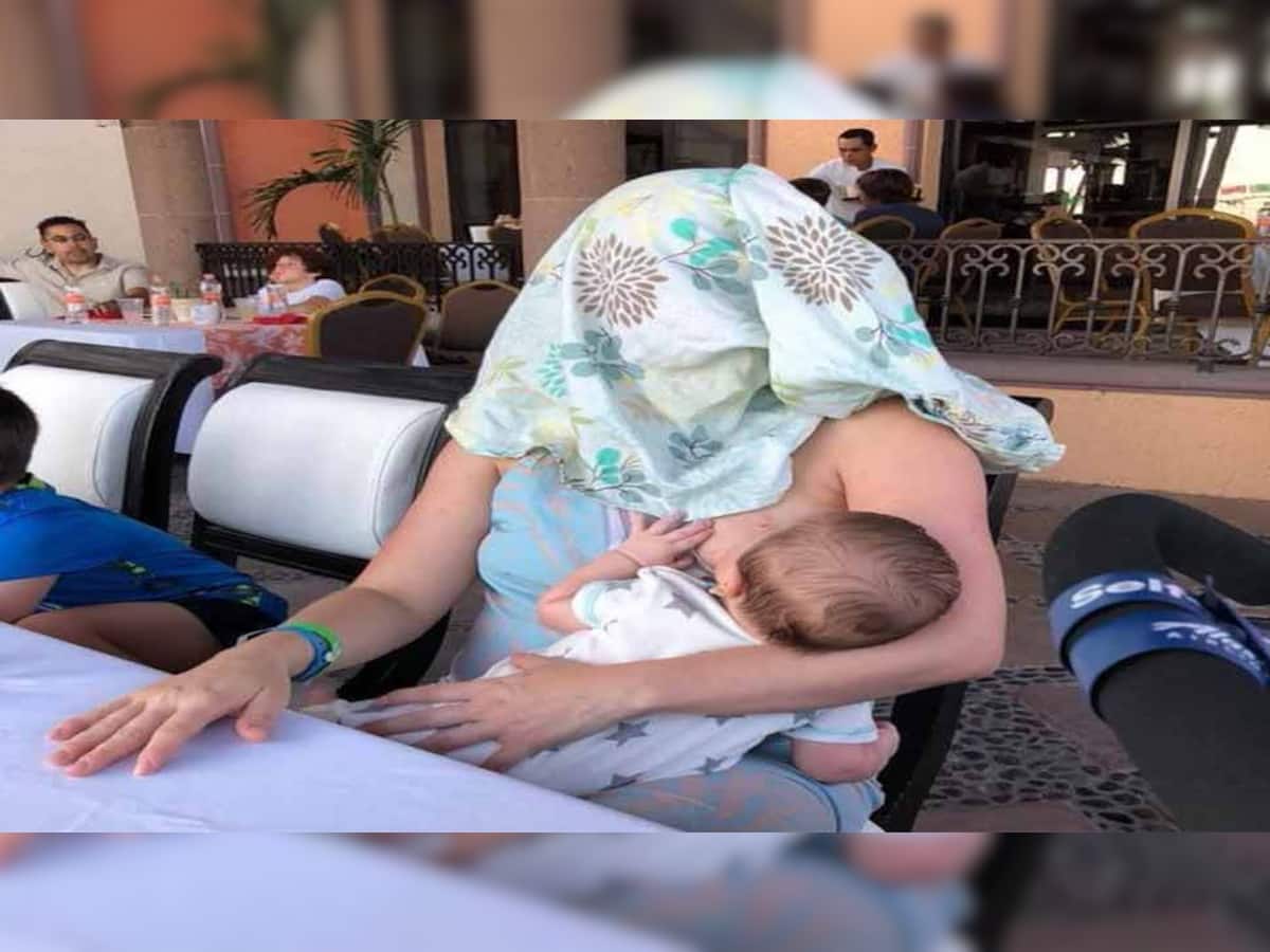 US: રેસ્ટોરામાં બાળકને સ્તનપાન કરાવી રહી હતી માતા, અચાનક વ્યક્તિએ કહ્યું....