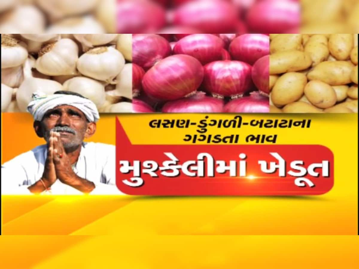 ખેડૂતોને રાતા પાણીએ રોવડાવી રહ્યા છે ડુંગળી-લસણ-બટાકાના ભાવ 