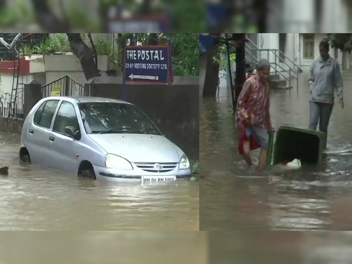 વરસાદથી અટકી મુંબઇની સ્પીડ: જગ્યાએ જગ્યાએ ટ્રાફિક જામ, લોકલ સેવા પ્રભાવિત