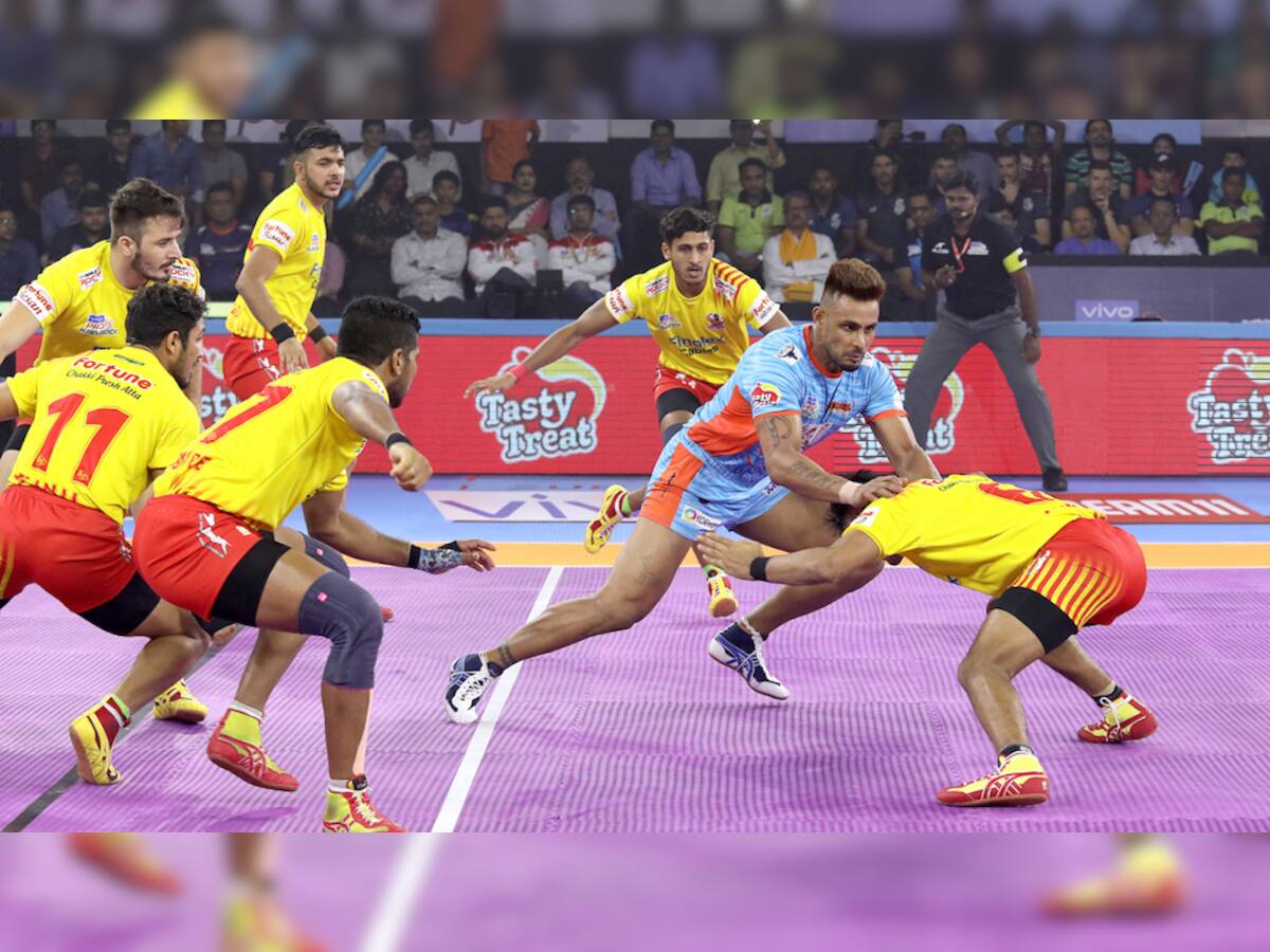 પ્રો કબડ્ડી લિગ-7ની ગુજરાત અને બંગાળની મેચ જોરદાર રસાકસી બાદ ટાઈ