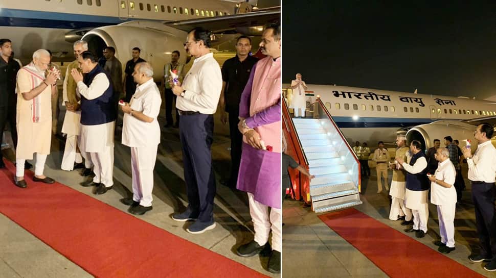 PM મોદીનું અમદાવાદ એરપોર્ટ પર ભવ્ય સ્વાગત, વહેલી સવારે લેશે હિરાબાના આશીર્વાદ PM મોદીનું અમદાવાદ એરપોર્ટ પર ભવ્ય સ્વાગત, વહેલી સવારે લેશે હિરાબાના આશીર્વાદ