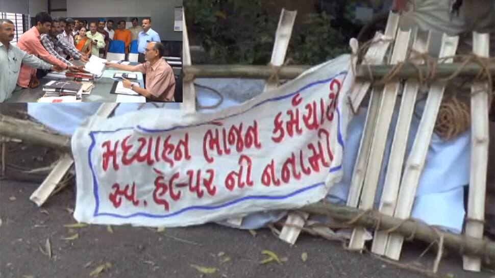 મધ્યાહન ભોજનમાં ખાનગીકરણના વિરોધમાં કર્મચારીઓએ નનામી કાઢી, ઇચ્છા મૃત્યુની કરી માંગ મધ્યાહન ભોજનમાં ખાનગીકરણના વિરોધમાં કર્મચારીઓએ નનામી કાઢી, ઇચ્છા મૃત્યુની કરી માંગ