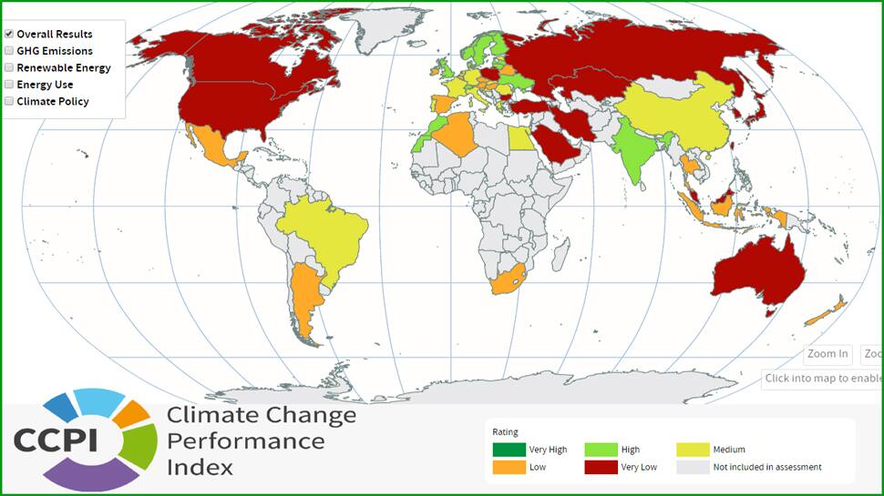 Climate Change: વાર્ષિક પરફોર્મન્સ સૂચકાંકમાં ભારતનો મોટો કૂદકો, ટોપ-10માં સામેલ Climate Change: વાર્ષિક પરફોર્મન્સ સૂચકાંકમાં ભારતનો મોટો કૂદકો, ટોપ-10માં સામેલ