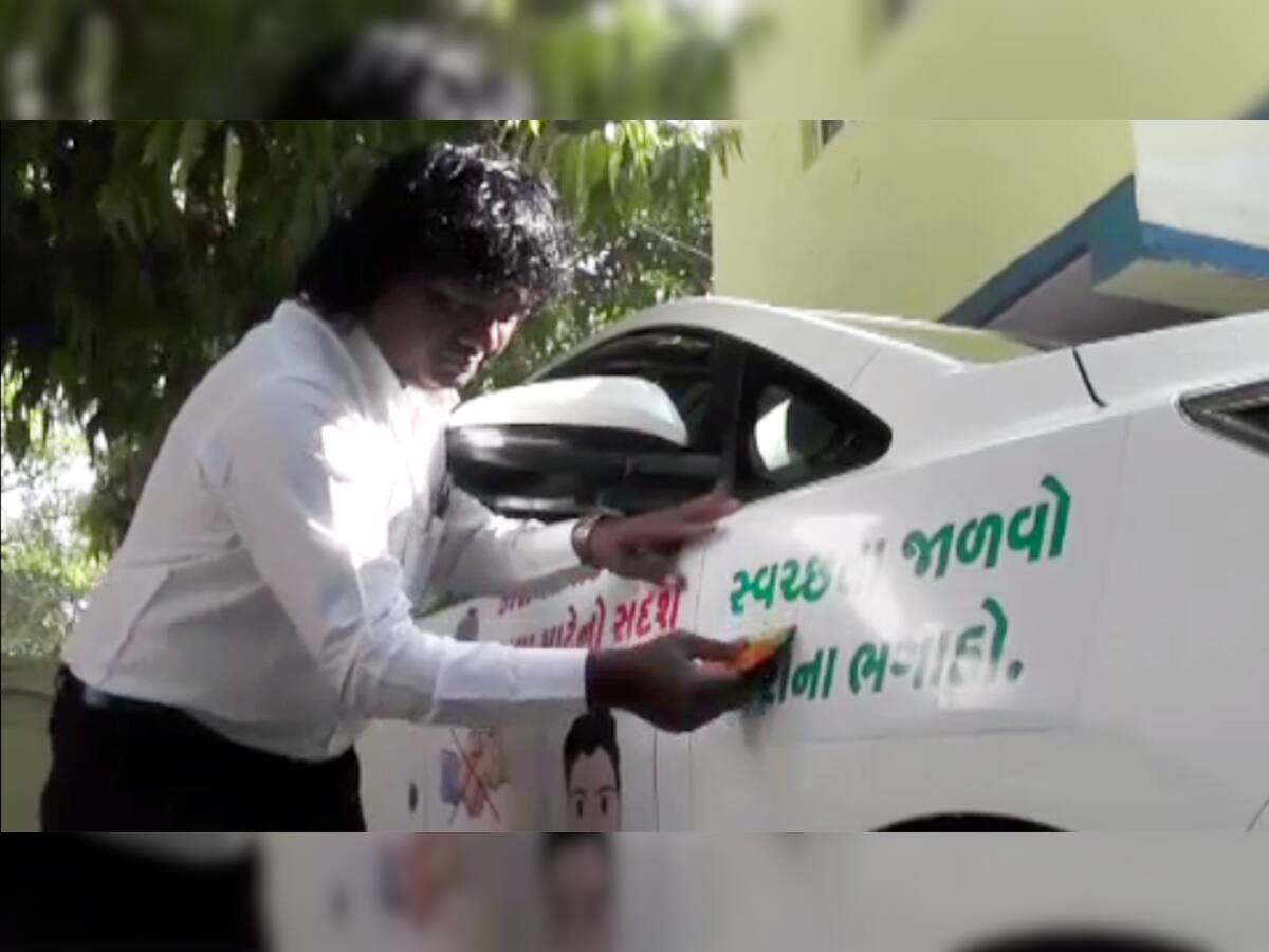 ભાવનગરમાં ફરતી થઈ કોરોના અવેરનેશ કાર