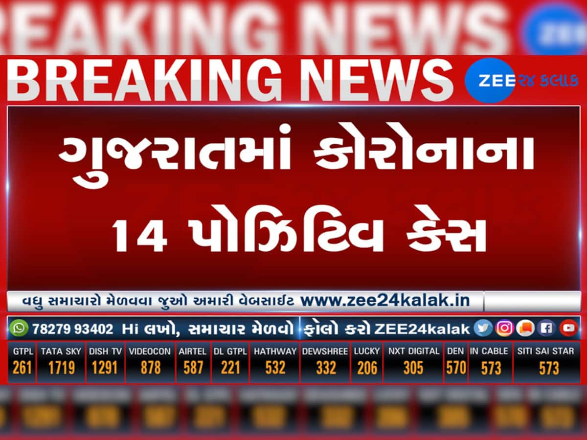 ગુજરાતમાં કોરોના પોઝિટિવનો આંકડો પહોંચ્યો 14 સુધી, લેટેસ્ટ કેસ કચ્છનો