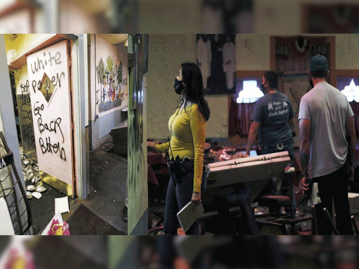 અમેરિકામાં હેટ ક્રાઇમ: ભારતીય શીખના રેસ્ટોરન્ટમાં તોડફોડ, દિવાલો પર ભડકાઉ નારા, ભગવાનની મુર્તિઓ તોડી