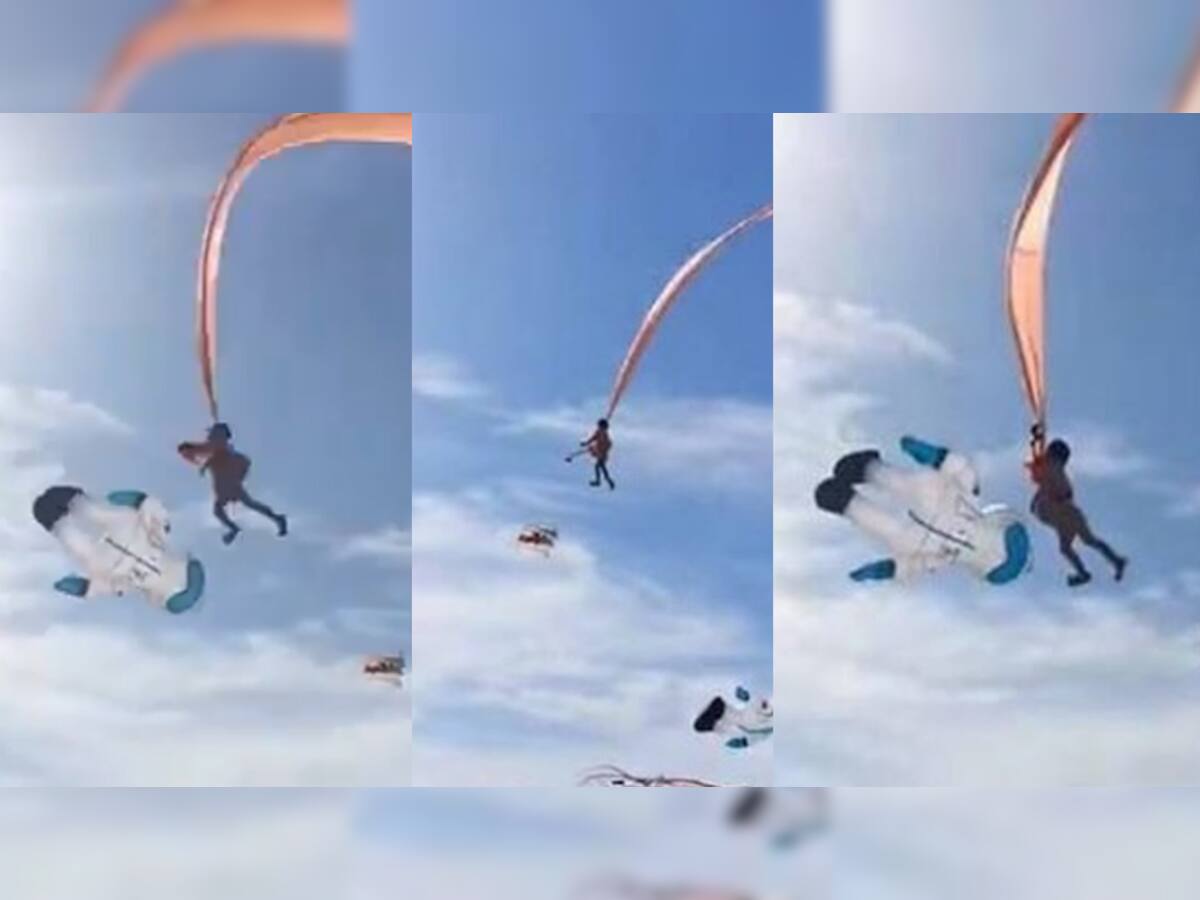 કાઈટ ફેસ્ટિવલમાં પતંગની સાથે 3 વર્ષનું બાળક પણ આકાશમાં ઊંચે જતું રહ્યું...કાચાપોચા ન જોતા VIDEO