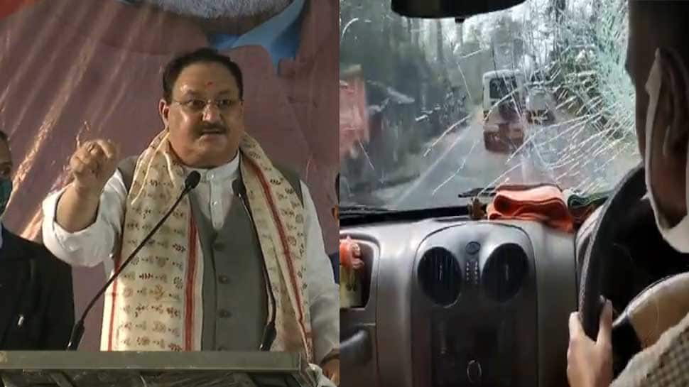 પ.બંગાળ: BJP અધ્યક્ષ JP Nadda ના કાફલા પર પથ્થરમારો, કૈલાશ વિજયવર્ગીયની ગાડીનો કાચ તૂટ્યો પ.બંગાળ: BJP અધ્યક્ષ JP Nadda ના કાફલા પર પથ્થરમારો, કૈલાશ વિજયવર્ગીયની ગાડીનો કાચ તૂટ્યો