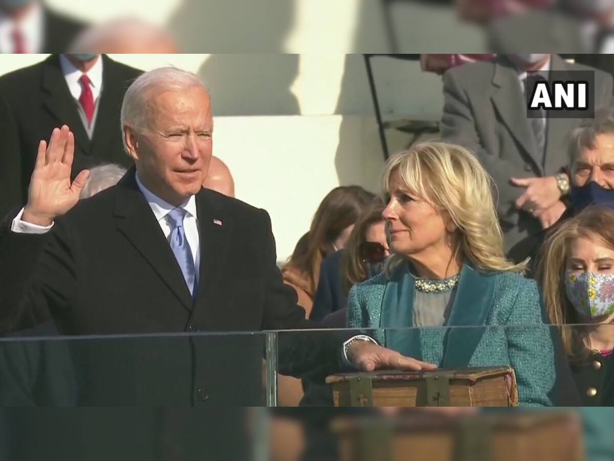 US President Joe Biden Inauguration: અમેરિકાના 46મા રાષ્ટ્રપતિ બન્યા જો બાઈડેન, કમલા હેરિસ ઉપરાષ્ટ્રપતિ