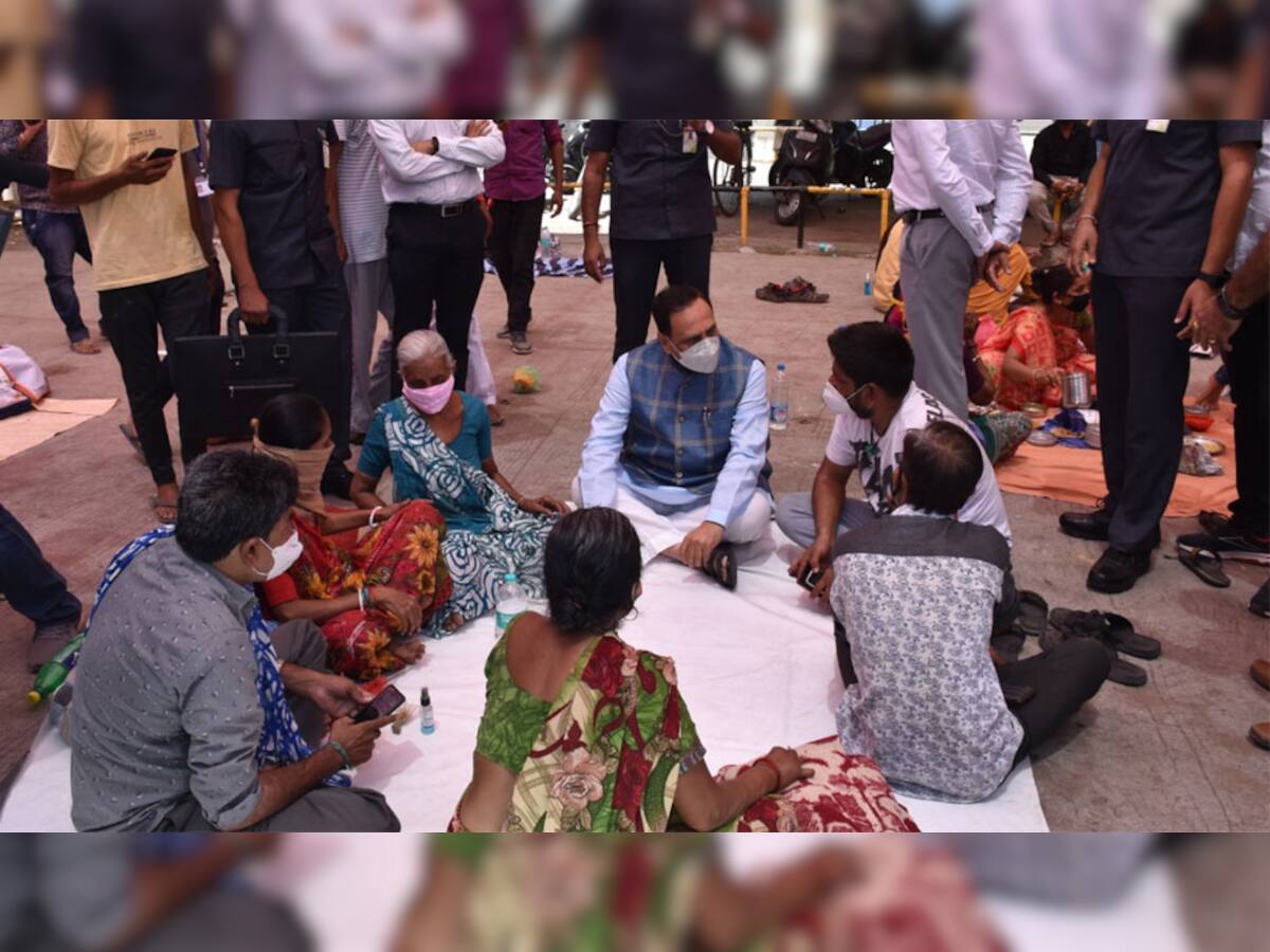 CM રૂપાણી જામનગરની મુલાકાતે, દર્દીનાં સગા સંબંધી સાથે મુલાકાત કરી સાંત્વના પાઠવી