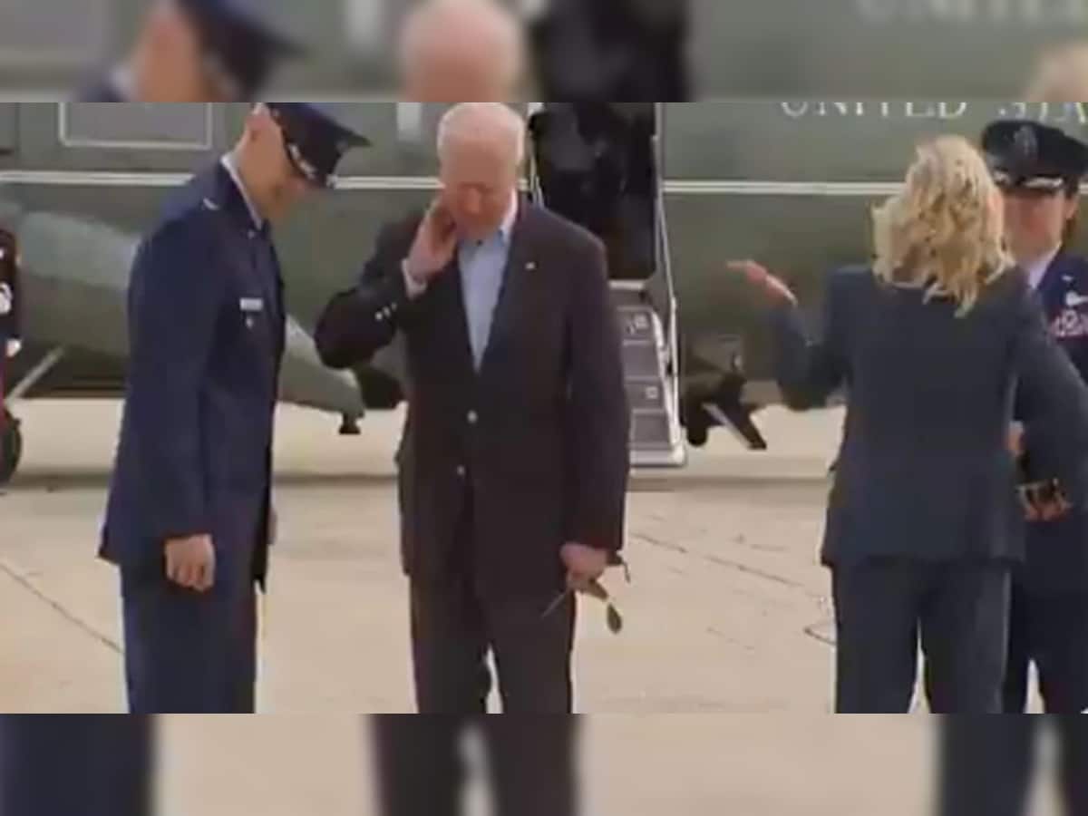 US President Joe Biden પર કીડાએ કર્યો 'હુમલો', Video થયો વાયરલ