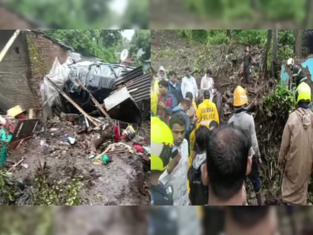 Mumbai: ભારે વરસાદના લીધે Landslide, 14 લોકોના મોત, Rescue Operation શરૂ