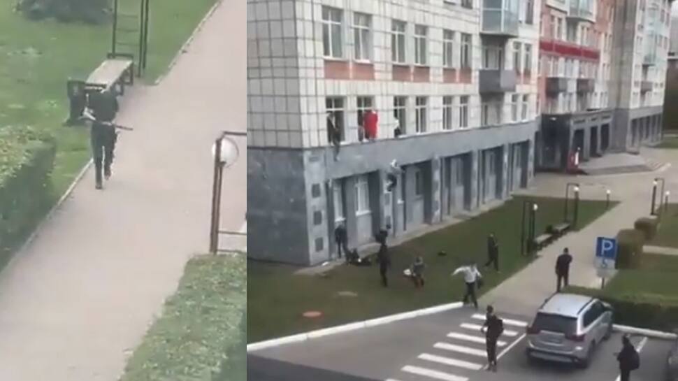 Russia: યુનિવર્સિટીમાં અંધાધૂંધ ફાયરિંગમાં 8ના મોત, અનેક ઘાયલ, જીવ બચાવવા બિલ્ડિંગ પરથી વિદ્યાર્થીઓએ લગાવી છલાંગ Russia: યુનિવર્સિટીમાં અંધાધૂંધ ફાયરિંગમાં 8ના મોત, અનેક ઘાયલ, જીવ બચાવવા બિલ્ડિંગ પરથી વિદ્યાર્થીઓએ લગાવી છલાંગ