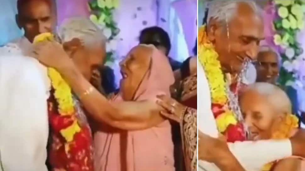 Wedding Video: &#039;વૃદ્ધ દુલ્હા-દુલ્હન&#039; ના ધૂમધામથી થયા લગ્ન, પરિવારે કઈક આવી રીતે કરી ઉજવણી