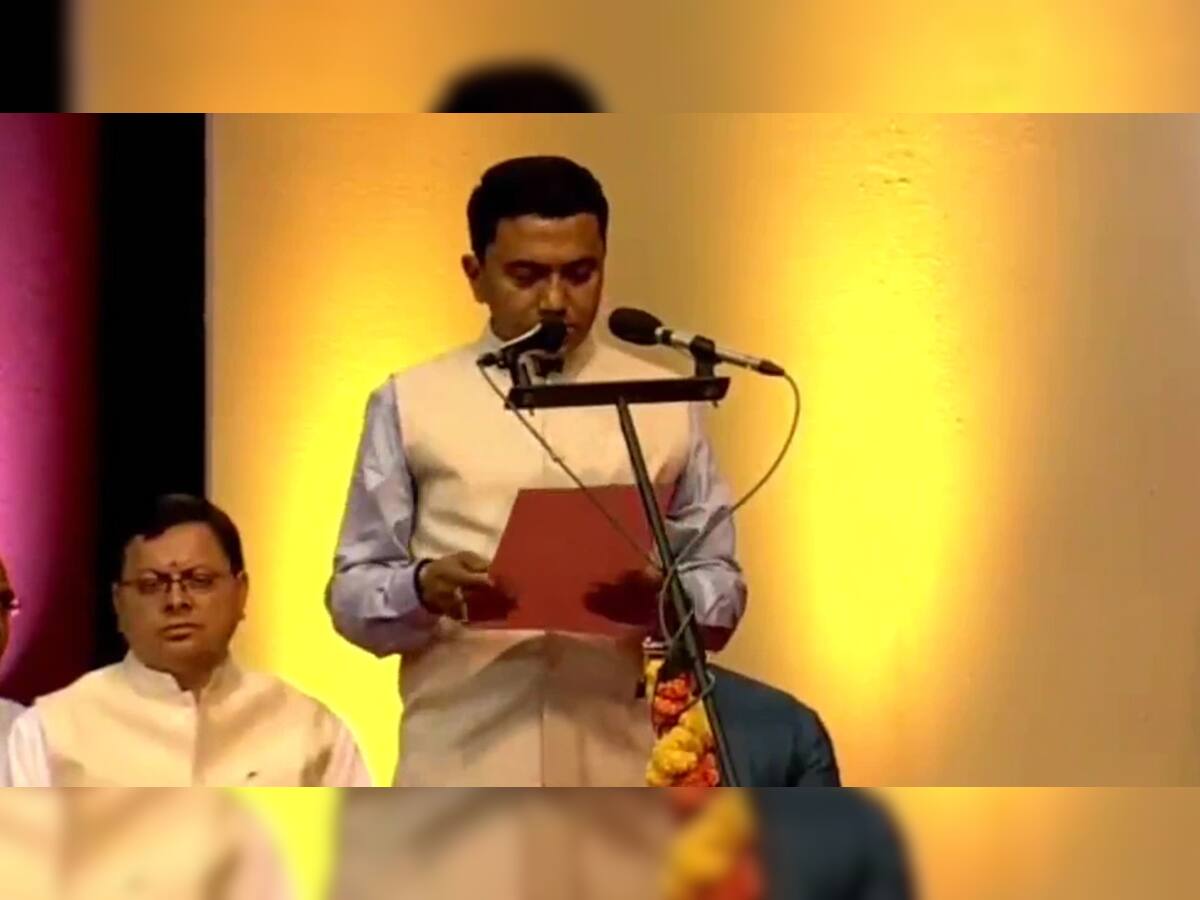 Goa CM pramod sawant oath ceremony: પ્રમોદ સાવંતે ગોવાના CM પદના શપથ લીધા, સતત બીજીવાર બન્યા મુખ્યમંત્રી