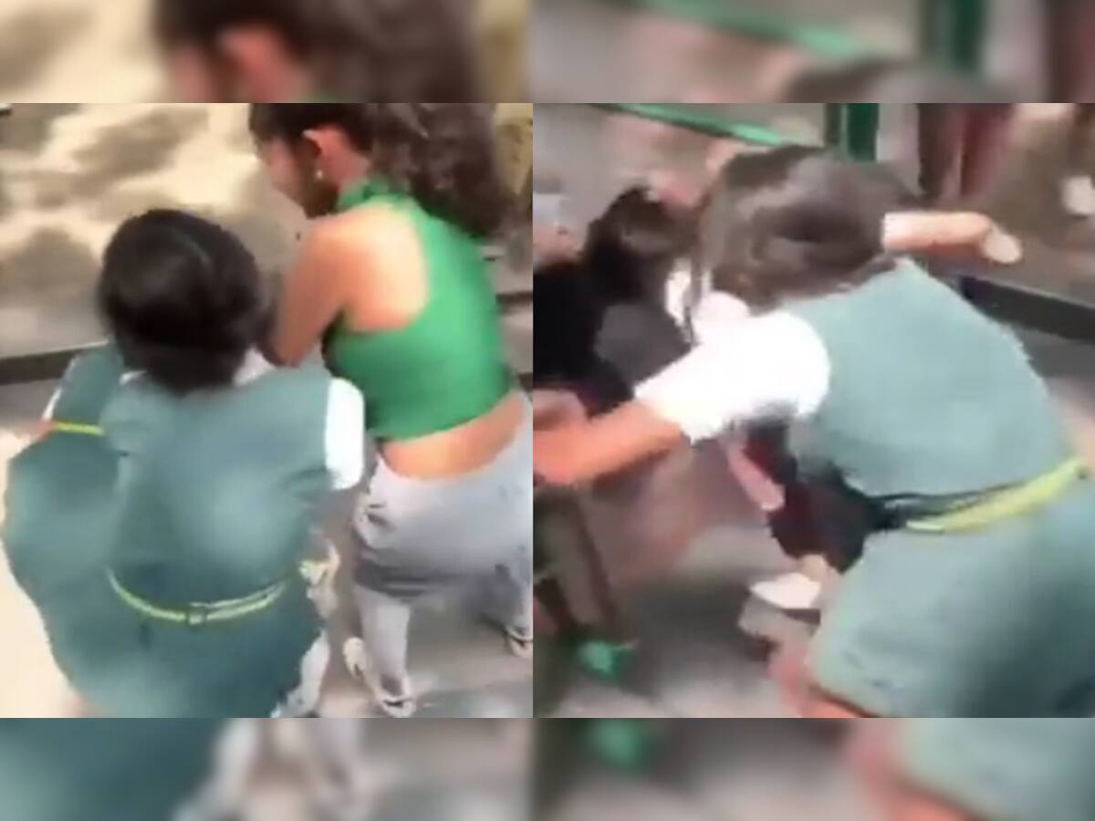 Viral Video: શરમજનક! જાણીતી શાળાની વિદ્યાર્થીનીઓએ જાહેરમાં છૂટ્ટા હાથે કરી મારામારી, લાફા ઝીંક્યા, વાળ ખેંચ્યા