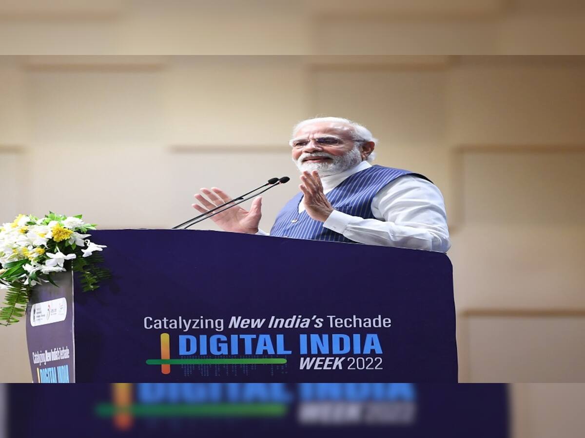 Digital India Week 2022: વિશ્વના કુલ ટ્રાન્જેક્શનમાંથી 40 ટકા ડિજિટલ ટ્રાન્જેક્શન ભારતમાં થાય છેઃ પીએમ મોદી