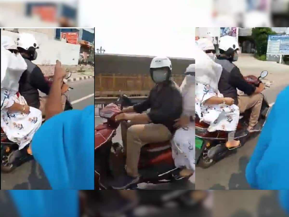 Video: રસ્તા પર જોરદાર ડ્રામા, પુરૂષ મિત્ર સાથે ફરી રહી હતી પત્ની, પતિએ રંગેહાથ પકડી અને પછી....