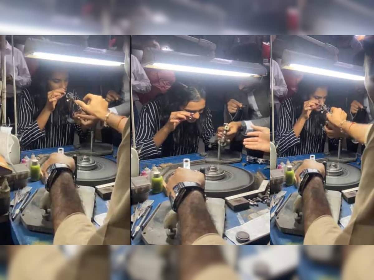 બેડમિન્ટનમાંથી બ્રેક લઈ પીવી સિંધુએ અજમાવ્યો હીરા ઘસવાની ઘંટી પર હાથ, જુઓ VIDEO