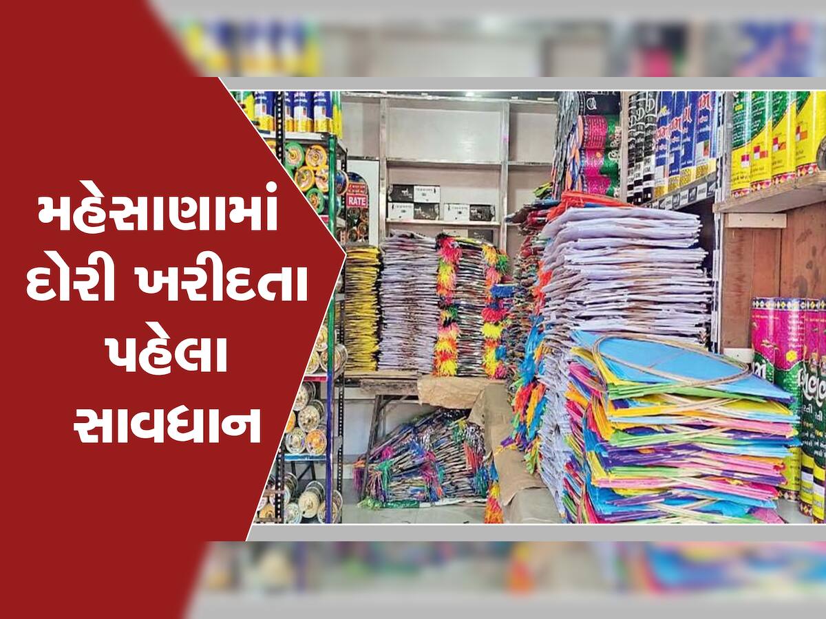 મહેસાણામાં આડેધડ પતંગ-દોરીની ખરીદી કરશો તો છેતરાશો, રેડમાં થયો ચોંકાવનારો ખુલાસો