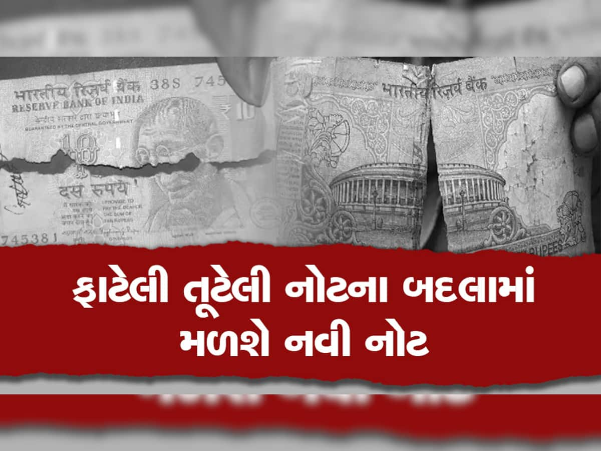 તમારી પાસે છે ફાટેલી તૂટેલી નોટ તો ના કરો ચિંતા : આ રીતે કરી શકશો ચેન્જ, આ છે RBIના નિયમો