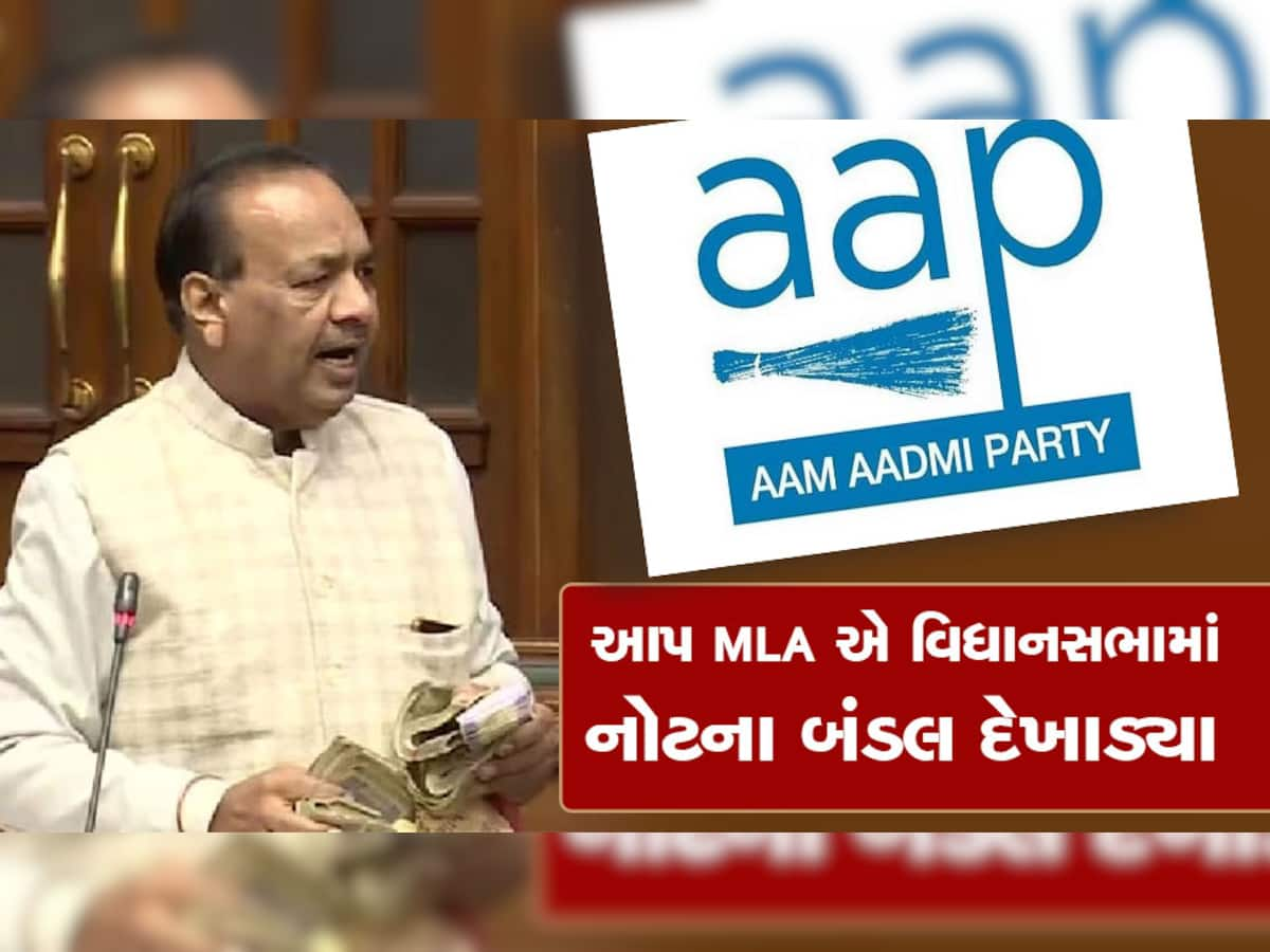 વિધાનસભામાં AAP વિધાયકે દેખાડ્યા નોટોના બંડલ, આપ્યું એવું નિવેદન...બધા હલી ગયા