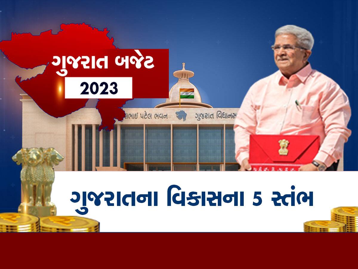 Gujarat Budget 2023: ગુજરાતના વિકાસના આ છે 5 વિકાસ સ્તંભ, જાણો રાજ્યને વધુ સમૃદ્ધ બનાવવા માટે શું છે 5 વર્ષનો 'રોડમેપ'