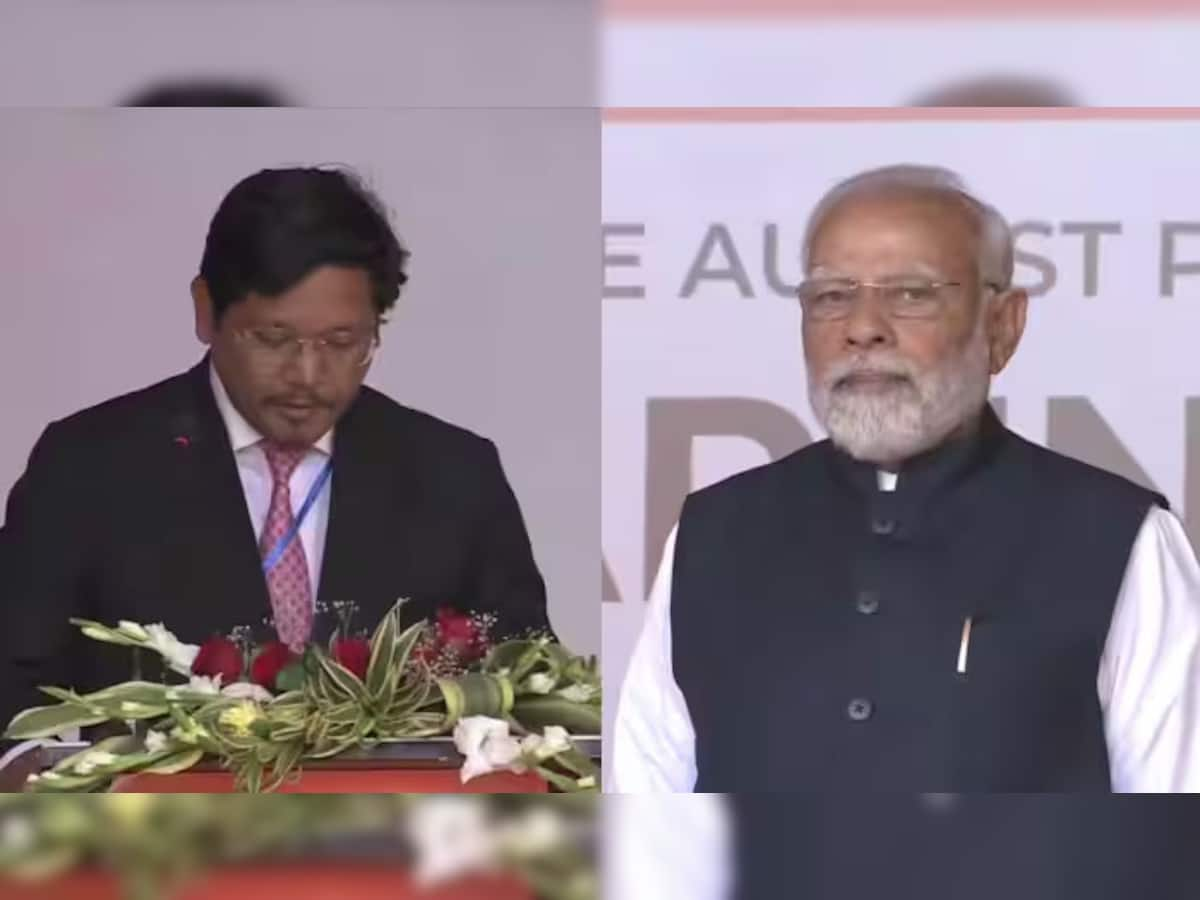 Meghalaya: PM મોદીની હાજરીમાં કોનરાડ સંગમાએ મેઘાલયના CM પદના લીધા શપથ