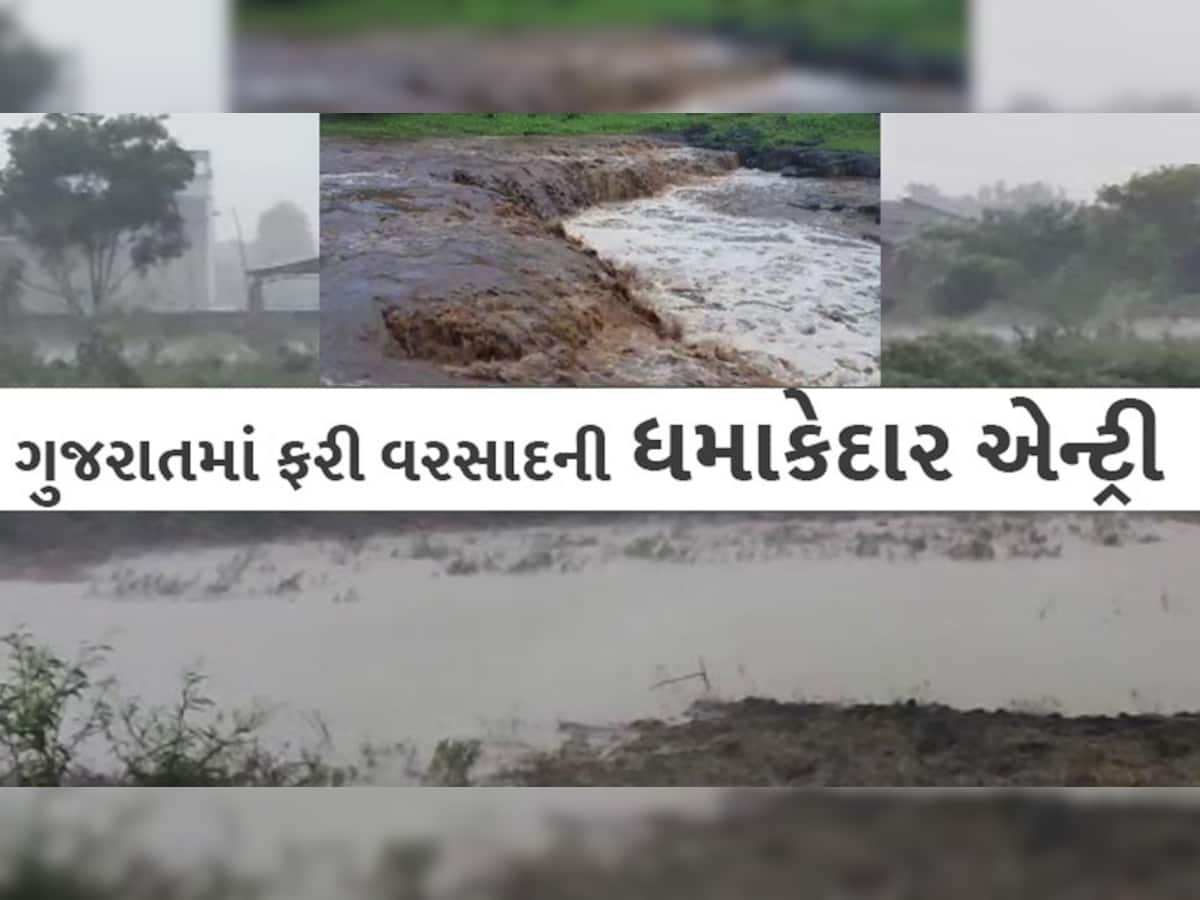 Gujarat Weather: ગુજરાતના આ વિસ્તારોમાં બરફનાં કરા સાથે ધોધમાર વરસાદ; ભર ઉનાળે ચોમાસા જેવો માહોલ સર્જાયો