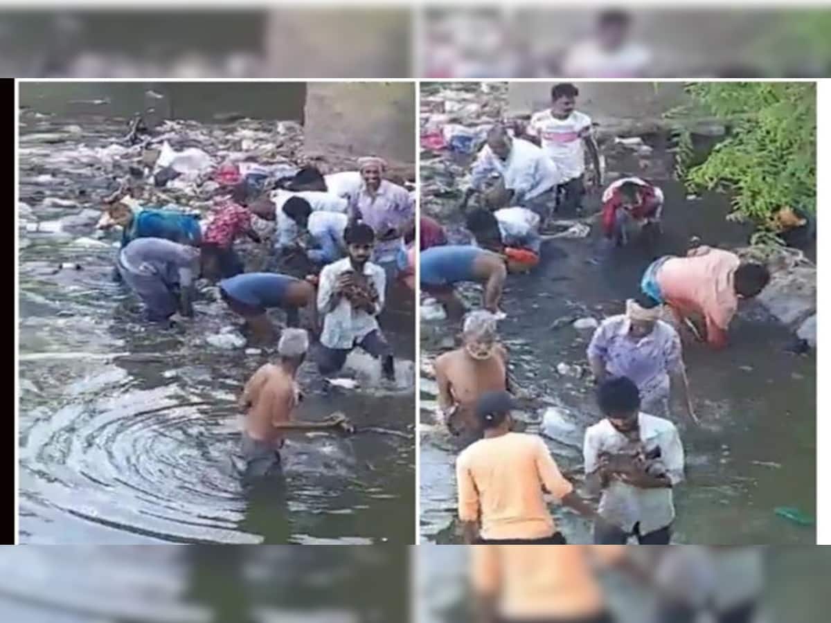 Video Viral: નદીમાં તરતા દેખાયા ચલણી નોટોના ઢગલાબંધ બંડલ! પૈસા લેવા નદીમાં કુદવા લાગ્યા લોકો