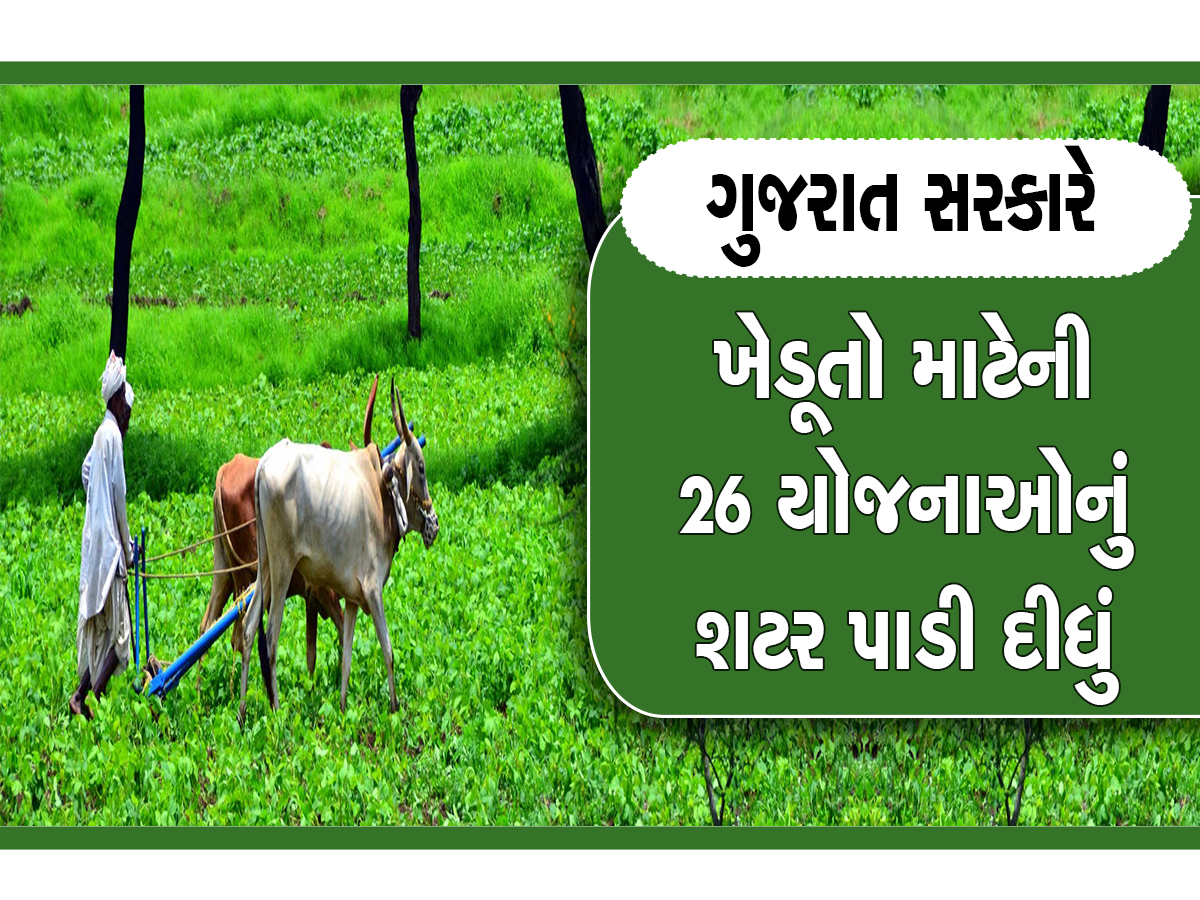 ગુજરાતના ખેડૂતોના અરમાનો પર પાણી ફરી વળ્યું, સરકારે બંધ કરી 26 યોજના