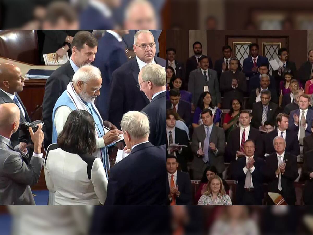 79 વાર તાળીઓનો ગડગડાટ, 15 વાર સ્ટેન્ડિંગ ઓવેશન...PM મોદી સાથે સેલ્ફી અને ઓટોગ્રાફ માટે US સાંસદોની પડાપડી
