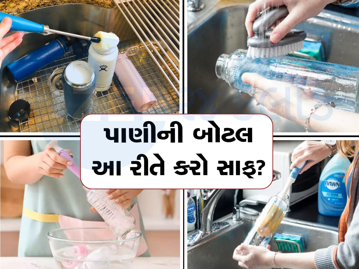 Water Bottle Cleaning: પાણીની બોટલમાં જામી ગઇ છે ગંદકી? આ Kitchen Hacks ની મદદ કરો સફાઇ