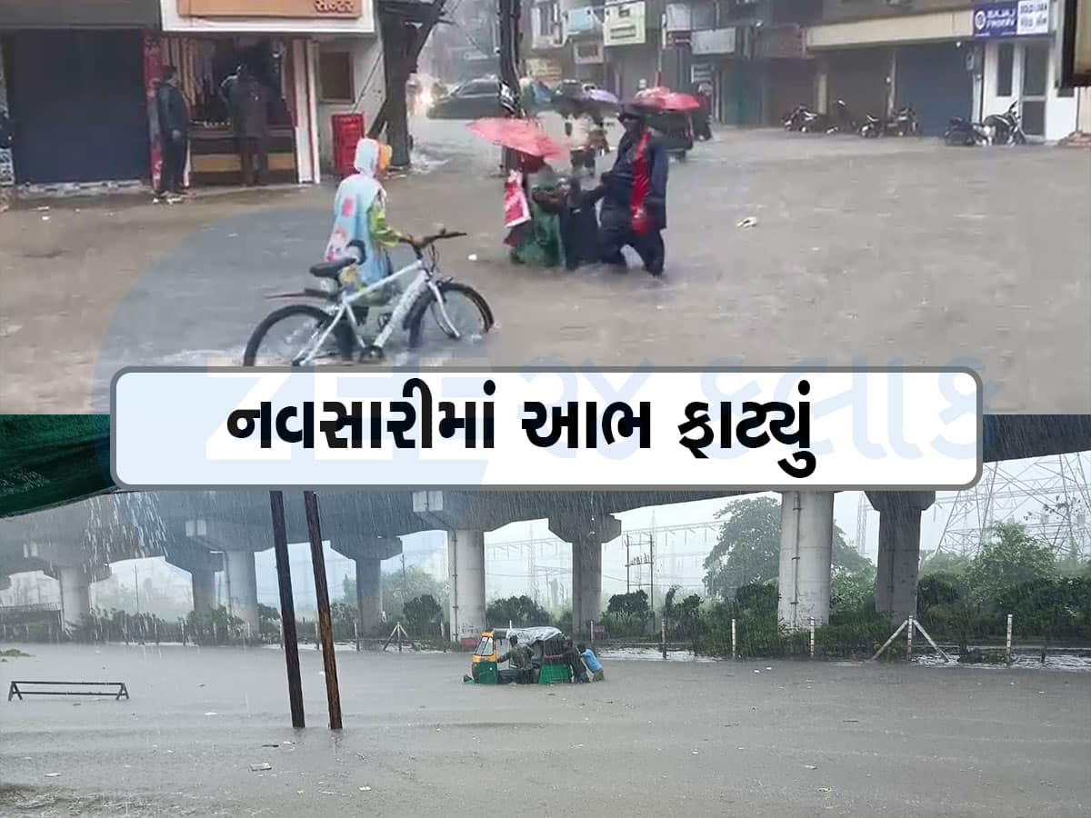 Gujarat Rain: 13 ઈંચ વરસાદથી નવસારી જળબંબાકાર; જનજીવન અસ્તવ્યસ્ત, રાજ્યમાં 275 રોડ બંધ, હજુ પણ મેઘ તાંડવની આગાહી