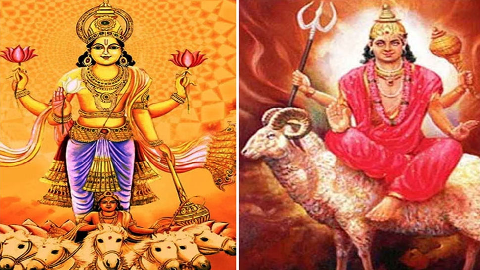 Surya Mangal Yuti: 1 વર્ષ બાદ સર્જાયો સૂર્ય-મંગળનો દુર્લભ સંયોગ, આ લોકોને મળશે ધન અને કાર્યમાં સફળતા Surya Mangal Yuti: 1 વર્ષ બાદ સર્જાયો સૂર્ય-મંગળનો દુર્લભ સંયોગ, આ લોકોને મળશે ધન અને કાર્યમાં સફળતા