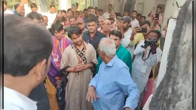 baba bageshwar visit land mine at ambaji after divya darbar