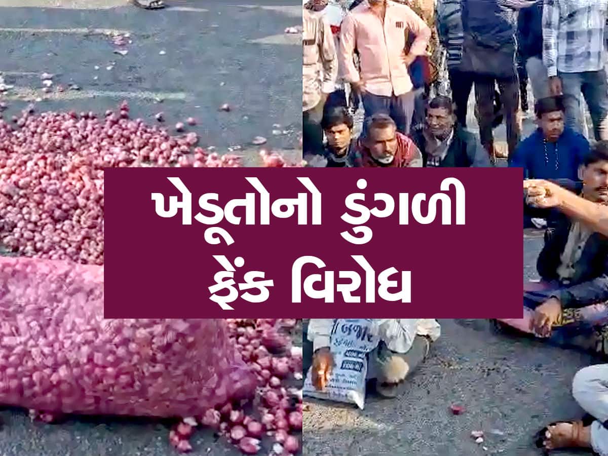 Farmers Protest: ડુંગળીના ભાવ ન મળતાં ગુજરાતી ખેડૂતો રાતા પાણીએ રડ્યા, રસ્તા પર કર્યા ઢગલા