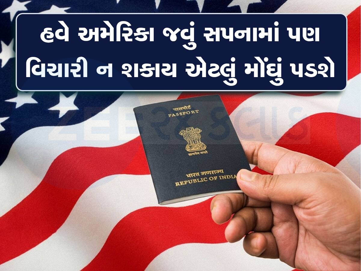 US visa fee hike : અમેરિકાએ વિઝા ફીમાં તોતિંગ વધારો કર્યો, હવે ભારતીયોને આટલા ડોલર વધુ ચૂકવવા પડશે 