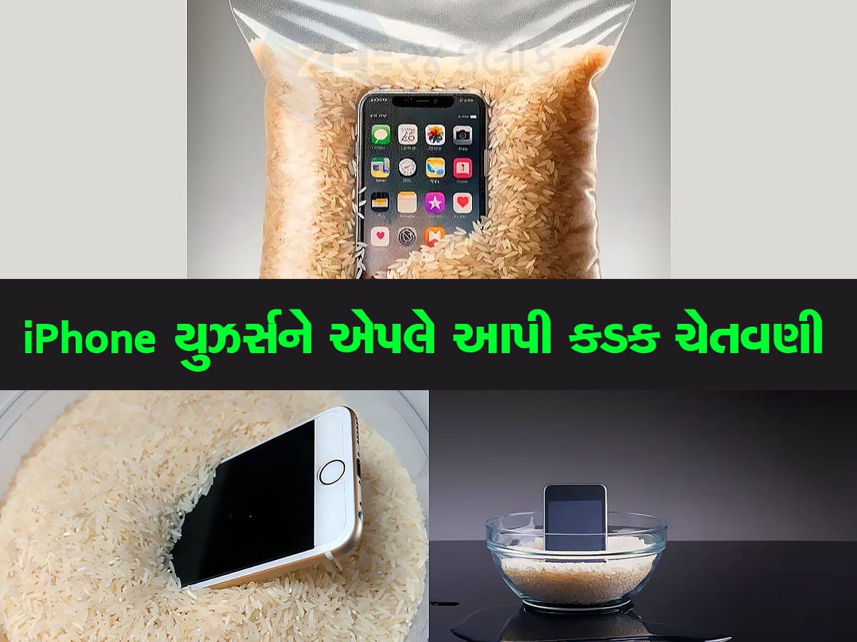 ઍપલે કેમ આઇફોનને ચોખાની થેલીમાં સૂકવવાની ના પાડી, Apple ની iPhone યુઝર્સને વોર્નિંગ