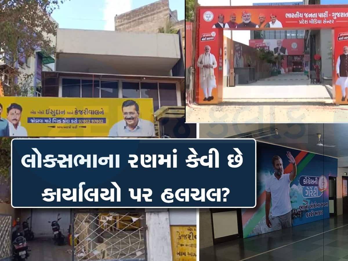 Loksabha Election 2024: ગુજરાતમાં કેવો છે ચૂંટણીનો માહોલ? વાંચો રાજકીય પાર્ટીઓની ઓફિસથી ખાસ રેકોર્ડ