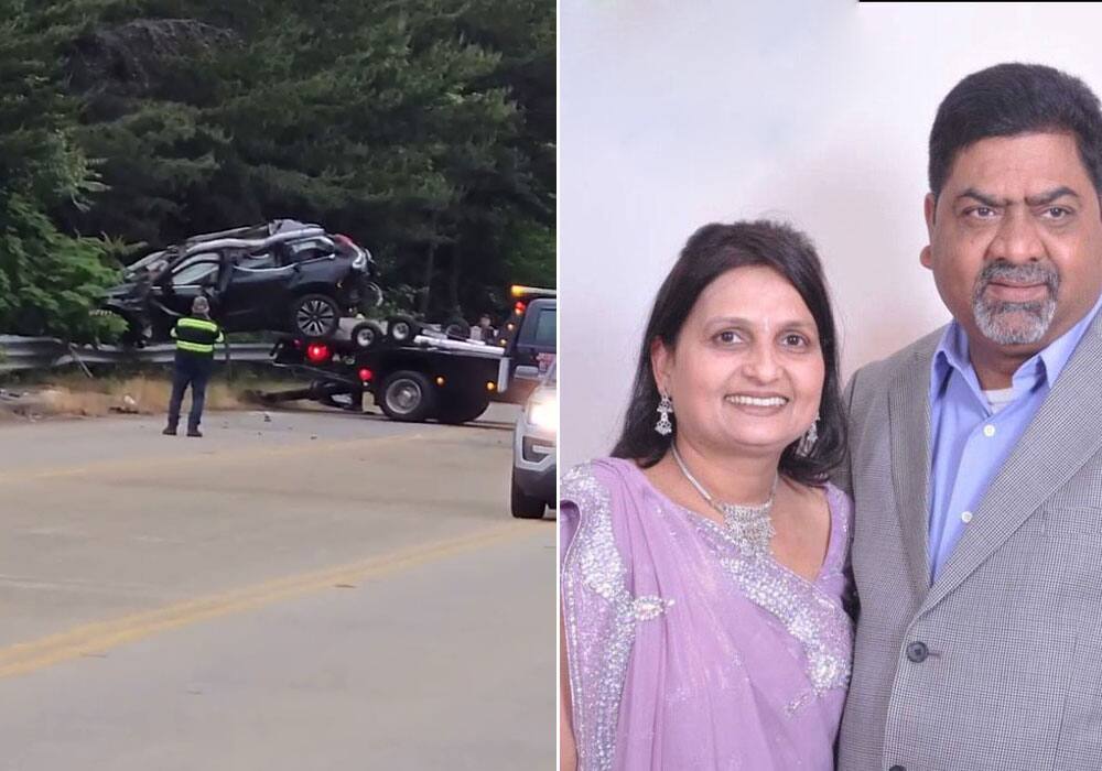 horrible accident killed three gujaratis in america road