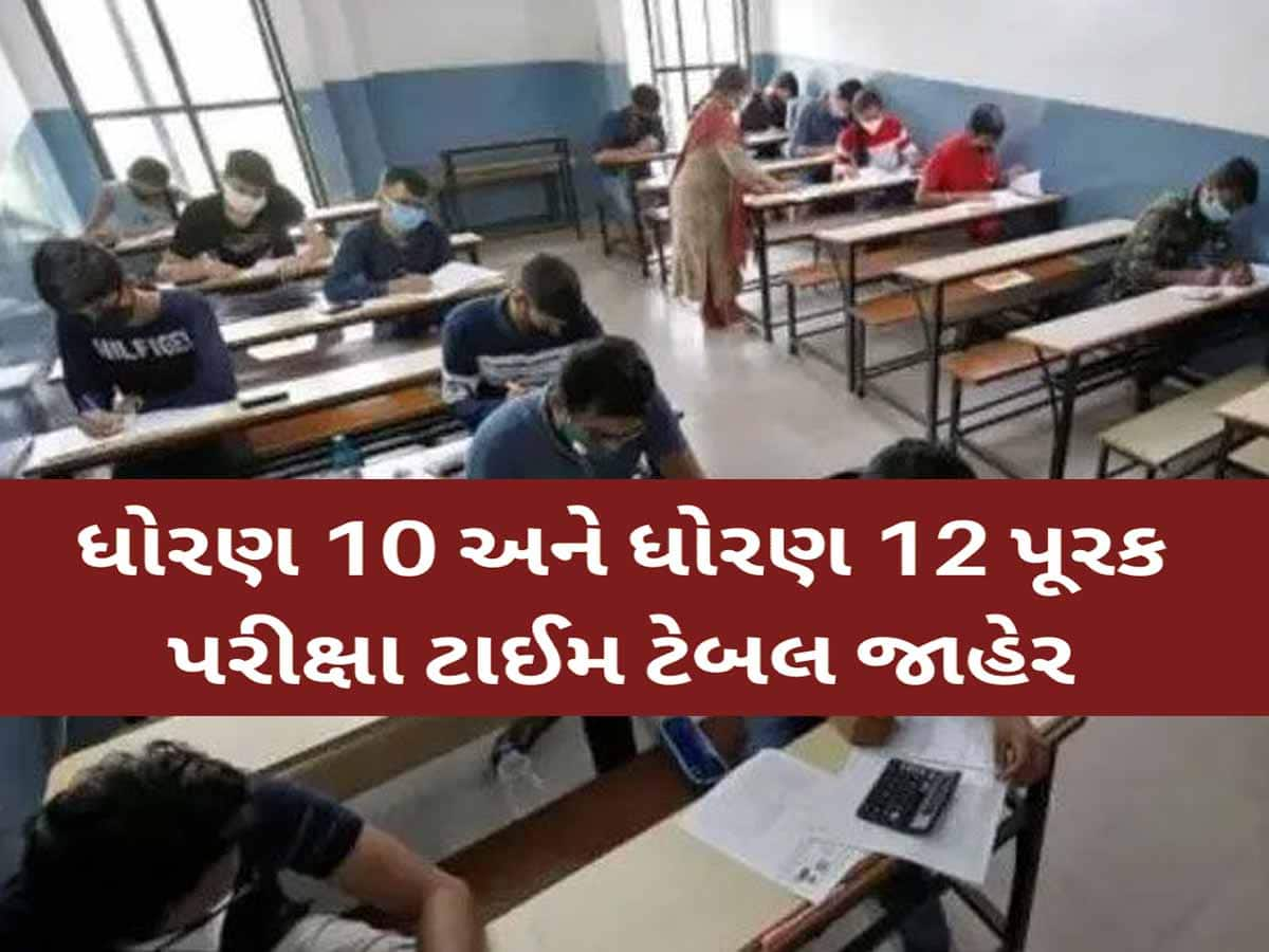 ગુજરાતના વિદ્યાર્થીઓ માટે ખુશખબર! ધોરણ 10-12ની પૂરક પરીક્ષાનું વિષયવાર ટાઈમ ટેબલ જાહેર