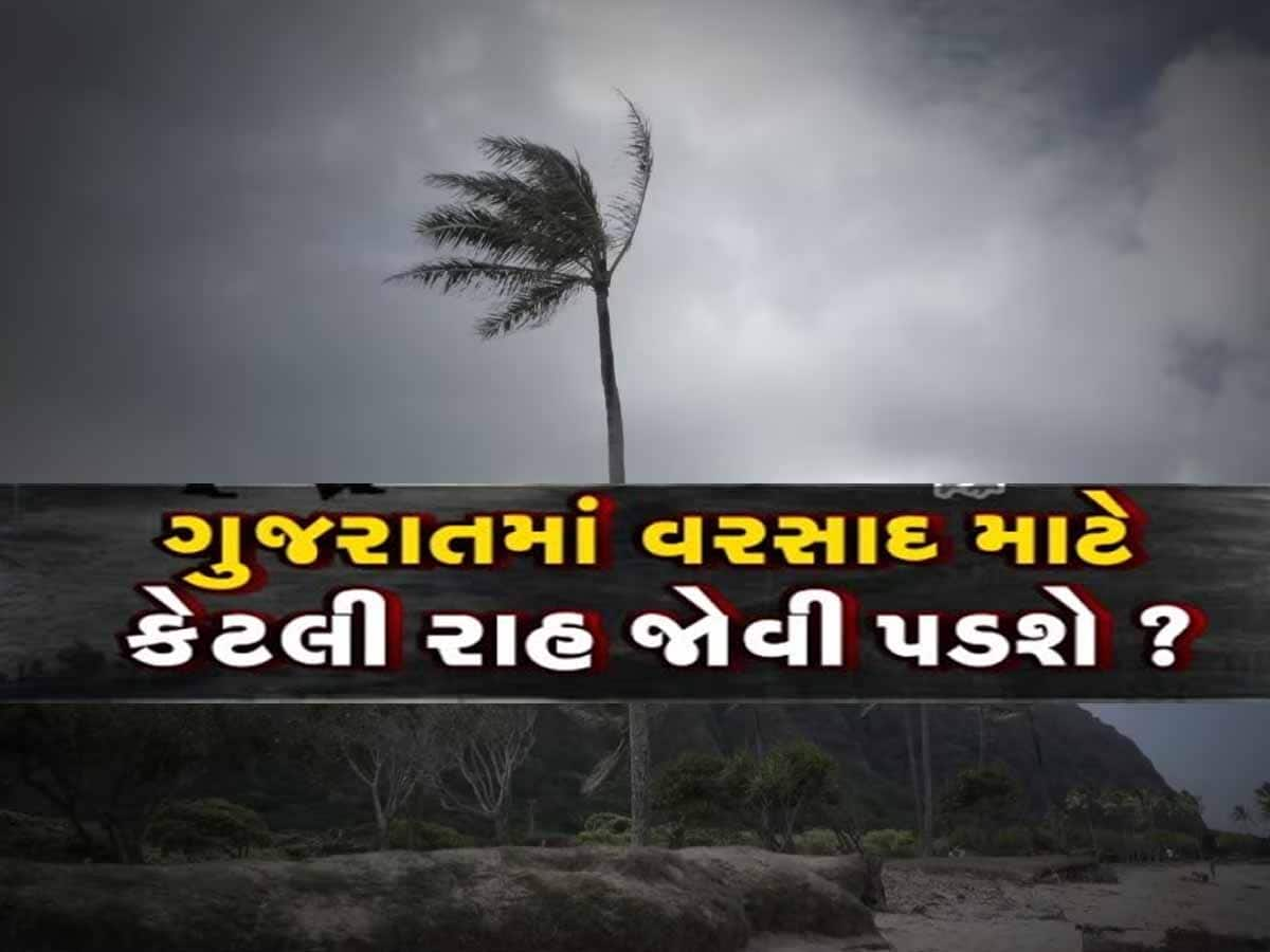 ગુજરાતમાં ચોમાસું આવ્યું પણ વરસાદ ક્યાં છે? જાણો આગામી 5 દિવસ ક્યા કેવો રહેશે વરસાદ