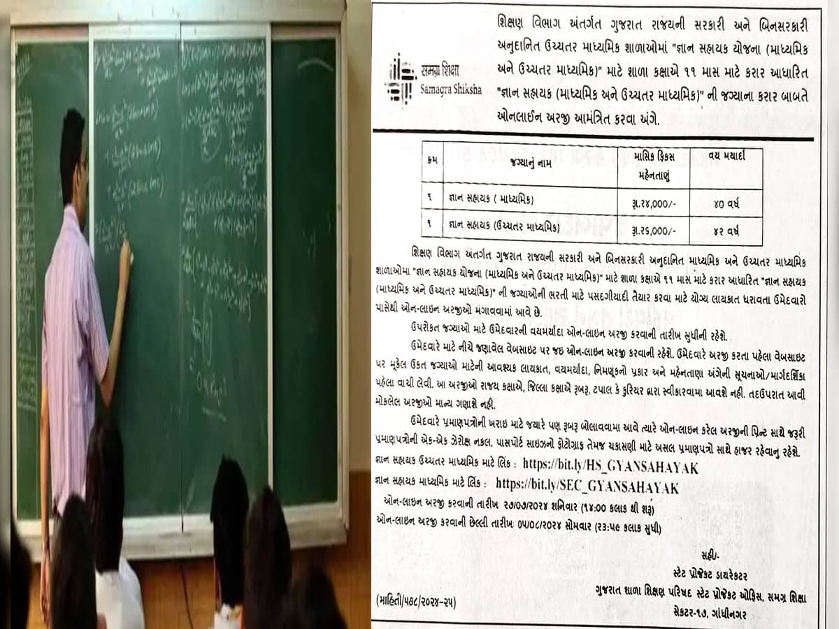 શિક્ષકોની ભરતી અંગે મોટા સમાચાર! આવી ગઈ ગુજરાત સરકારની નવી જાહેરાત