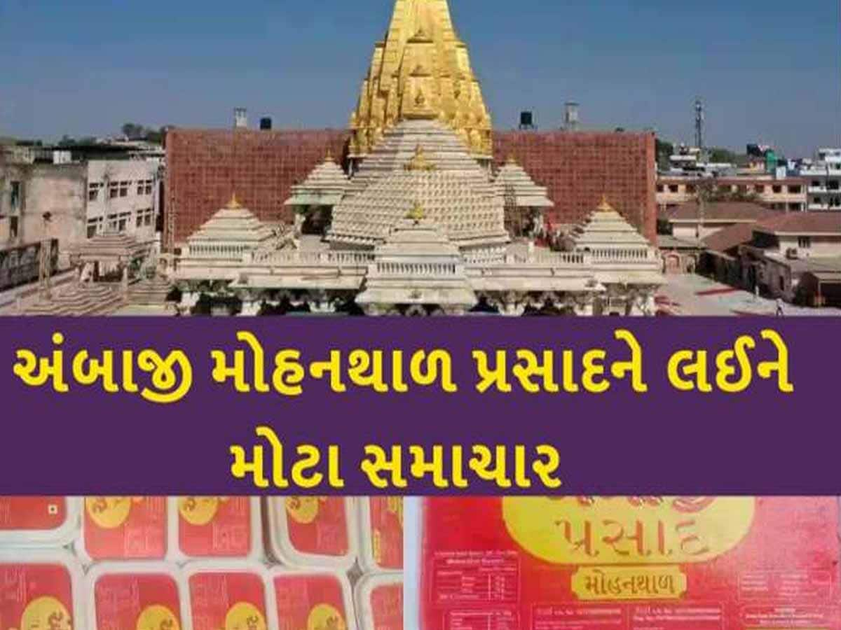 'બોલ માડી અંબે જય જય અંબે', માઈ ભક્તો તૈયાર! મોહનથાળનો પ્રસાદને લઈને એક મહત્વપૂર્ણ સમાચાર