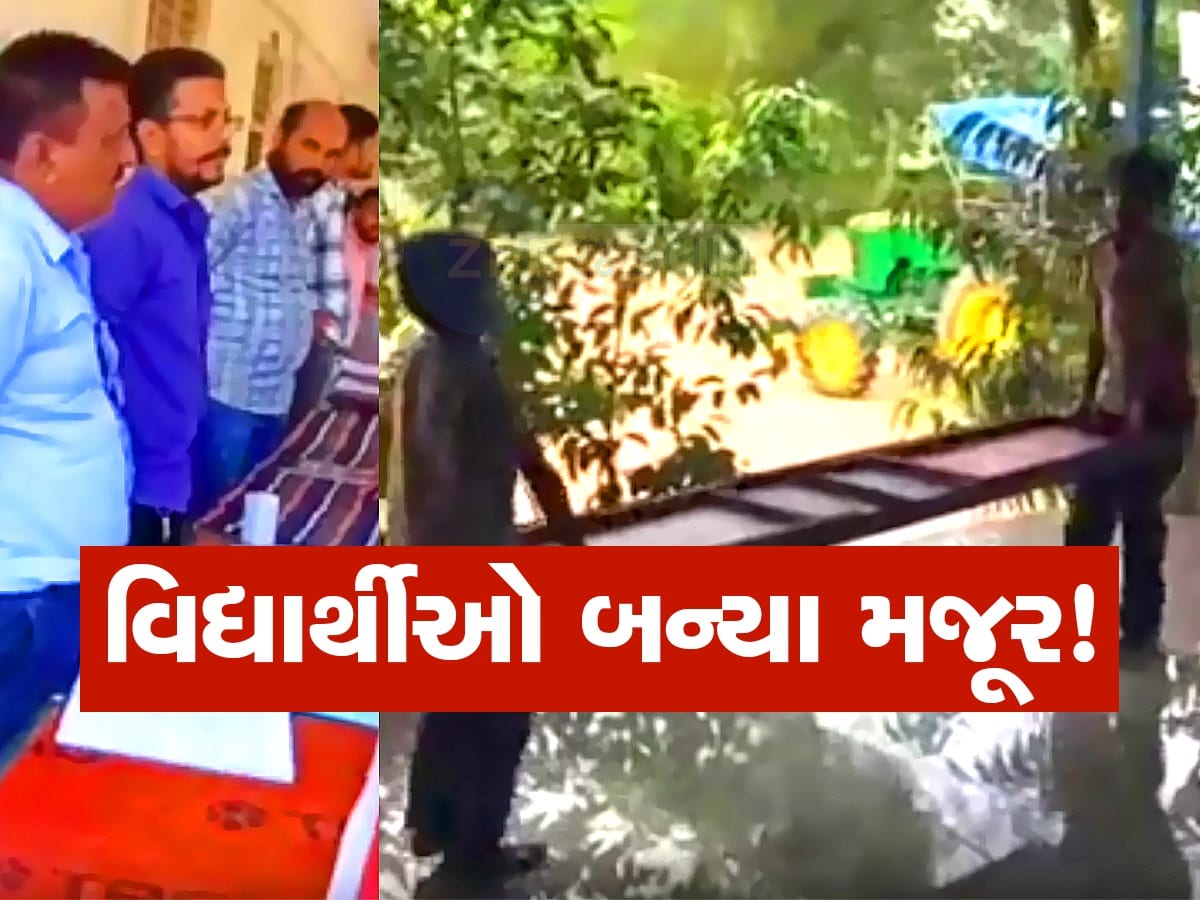 સરકારી કાર્યક્રમ બાદ વિદ્યાર્થીઓ પાસે કરાવાયું મજૂરી કામ, બનાસકાંઠાની સ્કૂલનો વીડિયો થયો વાયરલ