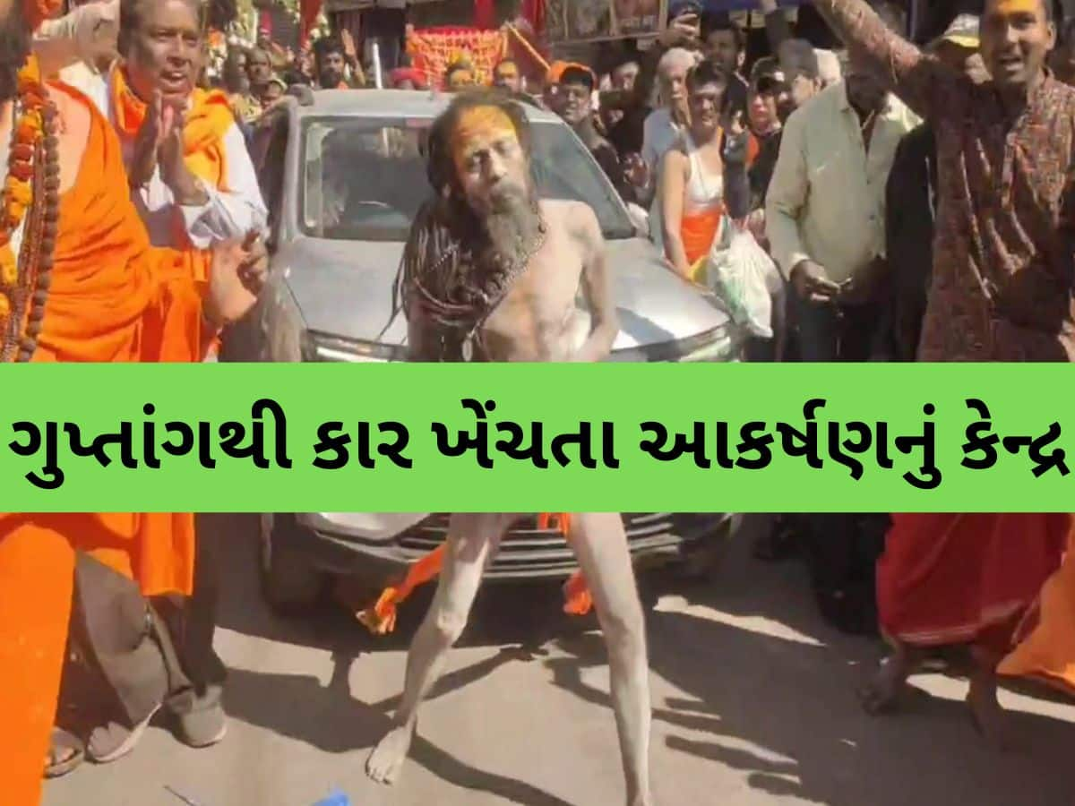 શક્તિપીઠ અંબાજીમાં મકરસંક્રાંતિનું શાહી સ્નાન; નાગા સંન્યાસી દ્વારા ગુપ્તાંગથી કાર ખેંચતા આકર્ષણનું કેન્દ્ર