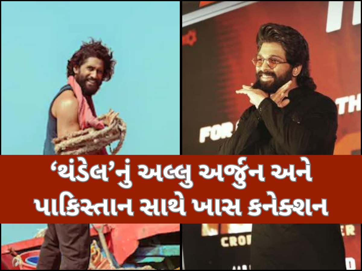 નાગા ચૈતન્યની 'થંડેલ'નું અલ્લુ અર્જુન અને પાકિસ્તાની જેલર સાથે શું છે કનેક્શન? અસલી કહાની જાણીને ઉડી જશે હોશ નાગા ચૈતન્યની 'થંડેલ'નું અલ્લુ અર્જુન અને પાકિસ્તાની જેલર સાથે શું છે કનેક્શન? અસલી કહાની જાણીને ઉડી જશે હોશ