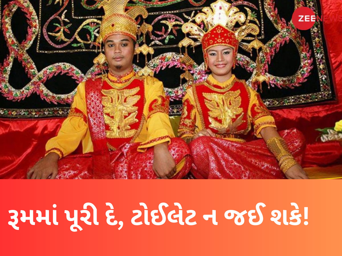 Unique Wedding: અહીં લગ્ન બાદ 3 દિવસ સુધી દુલ્હા-દુલ્હનને ટોઈલેટ ન જવા દે, પરિવાર રાખે ચાંપતી નજર, કારણ જાણી નવાઈ પામશો Unique Wedding: અહીં લગ્ન બાદ 3 દિવસ સુધી દુલ્હા-દુલ્હનને ટોઈલેટ ન જવા દે, પરિવાર રાખે ચાંપતી નજર, કારણ જાણી નવાઈ પામશો